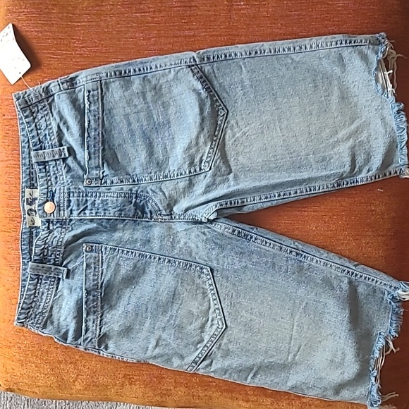 FREE PEOPLE Bermuda Denim Shorts - Picture 4 of 14